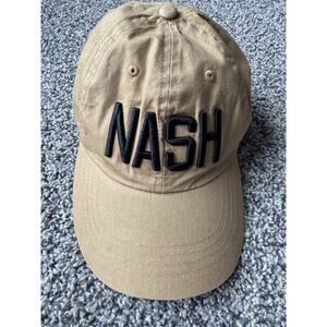 NASH Khaki Tan Nylon Hat Nashville Classics Collection Strapback Music City